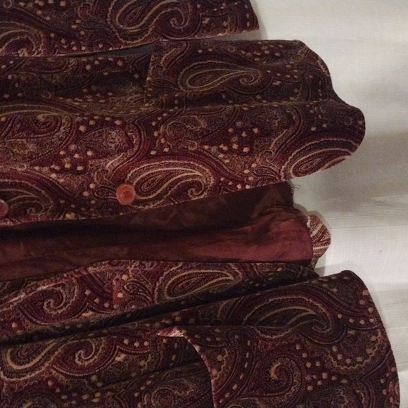 Vintage Basler velvet jacket - paisley in rich brown tones - Picture 4 of 5